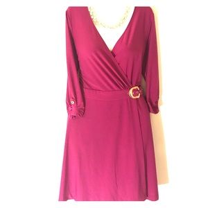 Cache wrap dress