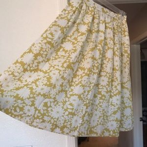 Floral, retro A-line skirt
