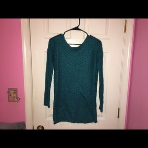 Turquoise & Light Pink knitted Sweater