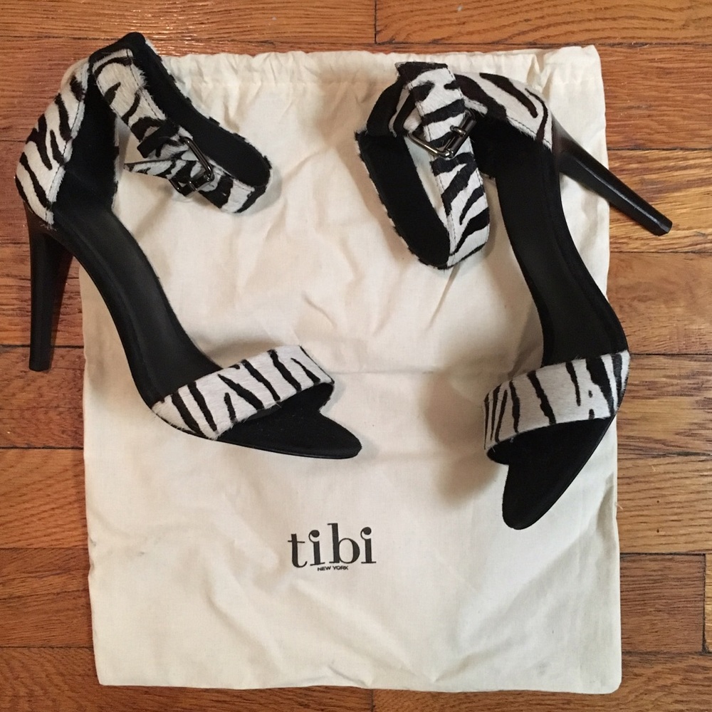Tibi zebra sandals