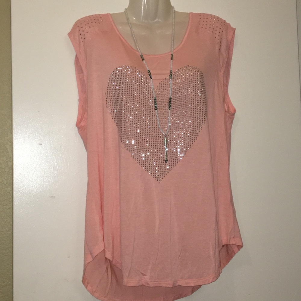 Sleeveless heart top