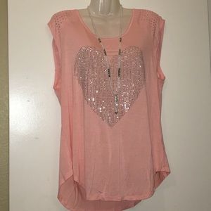 Sleeveless heart top