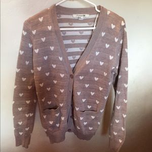 Heart knitted cardigan