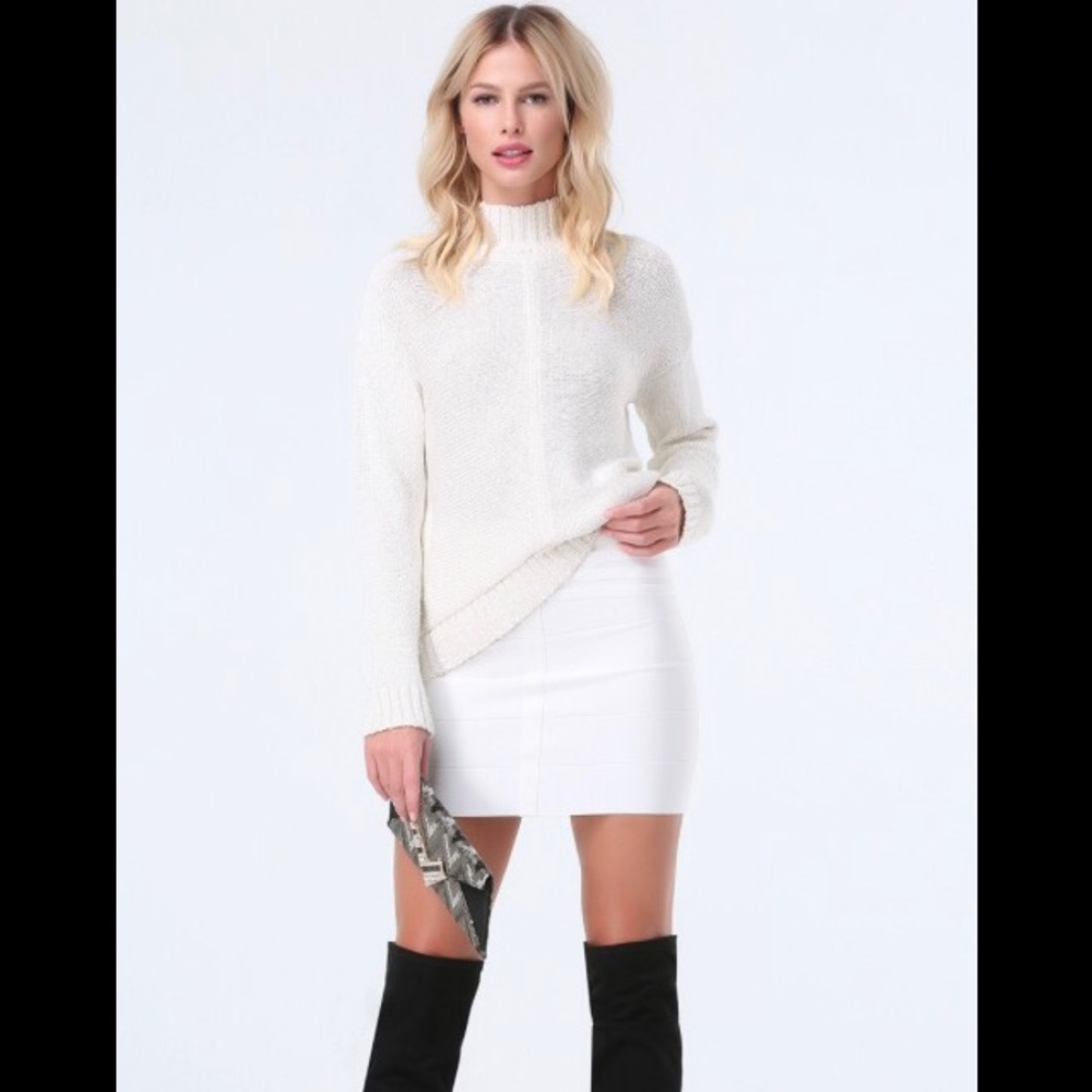 Bebe White Bandage Skirt SZ Med