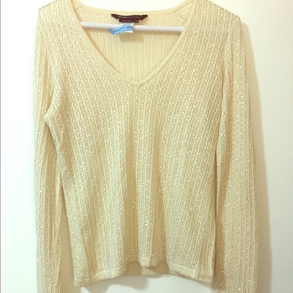 BCBG light weight sequin sweater