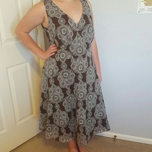 Medallion print midi dress