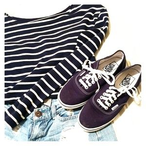 NEW VANS Navy Blue /White