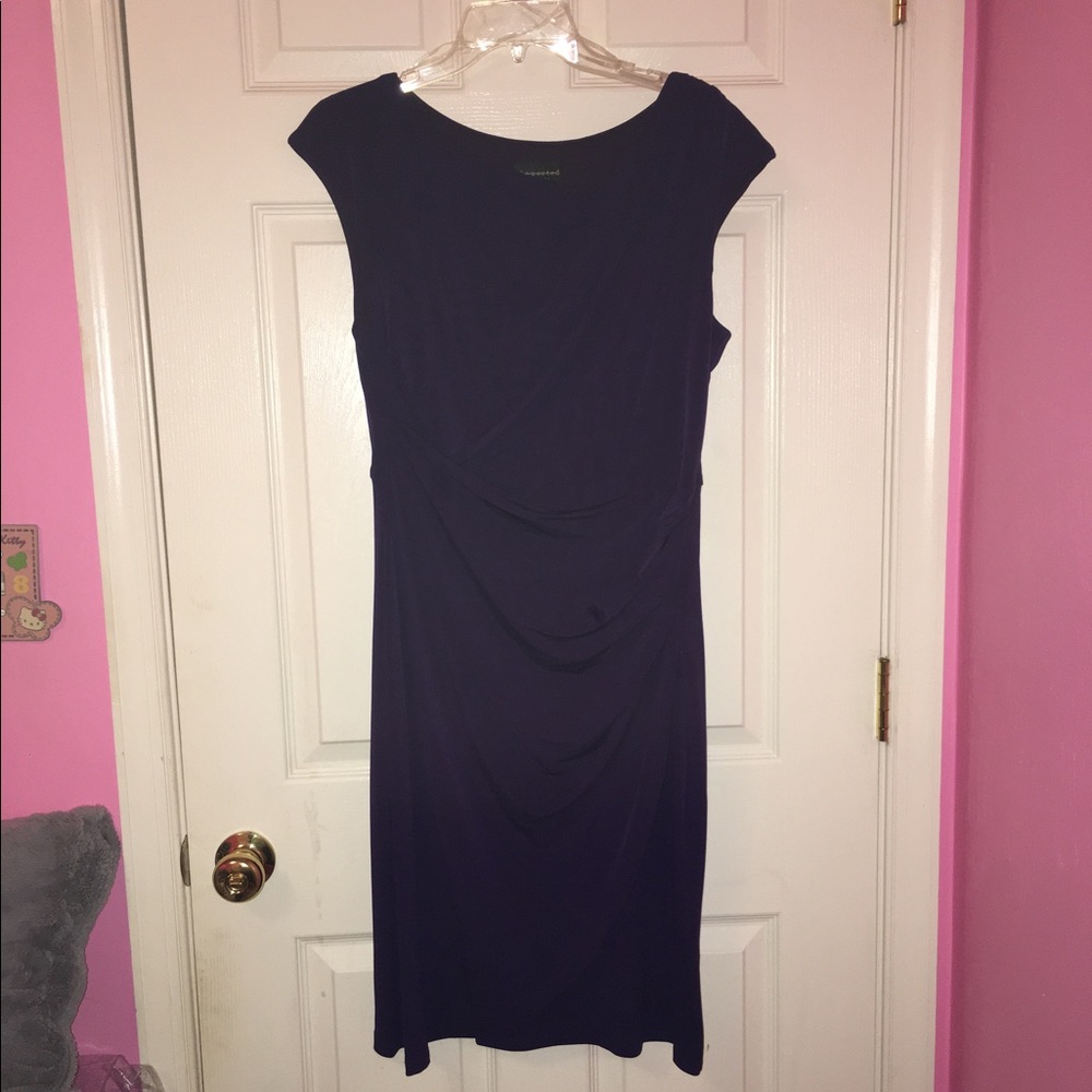 Dark Purple Dress with Ruffles