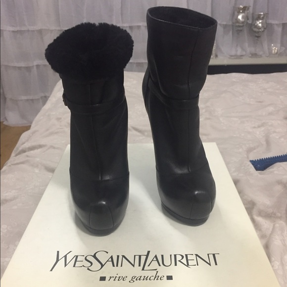 YSL mink booties