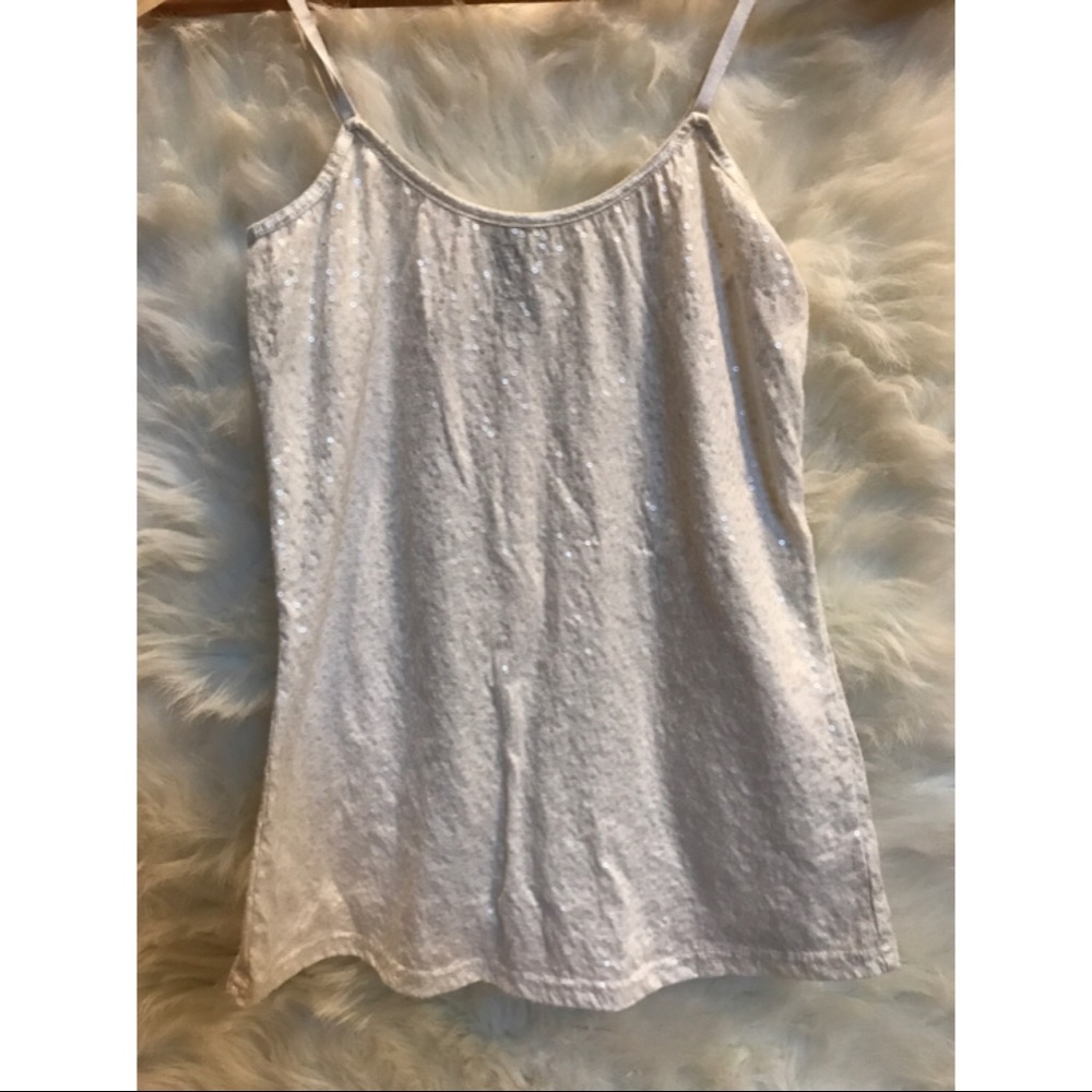 White sequined tank