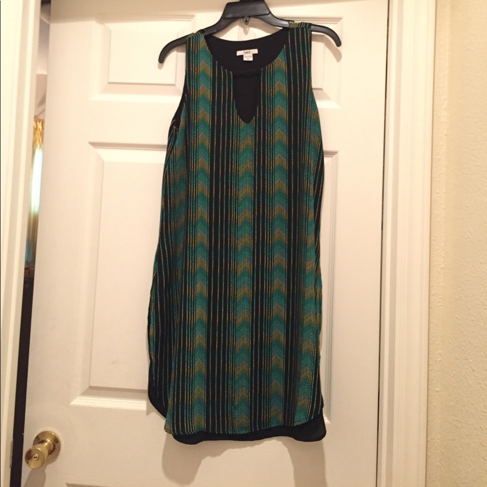 Cute green, yellow, and black summer dress!