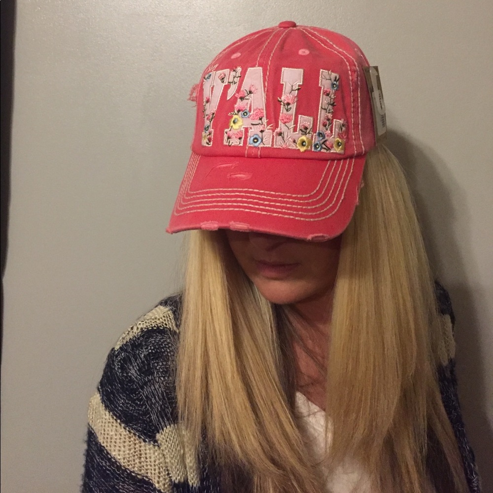 Coral Hey Y'all Hat - Picture 2 of 4