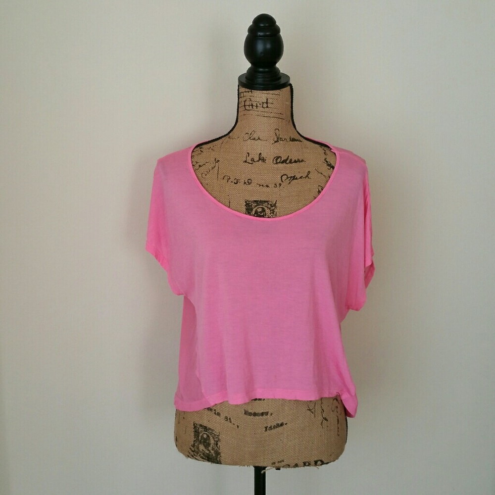 Hot pink crop top