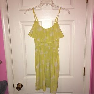 Yellow Floral Mini Dress