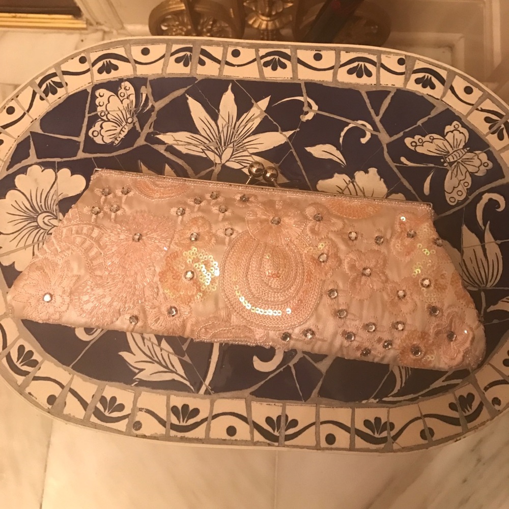 Evening Bag pink/silver. Wedding Prom