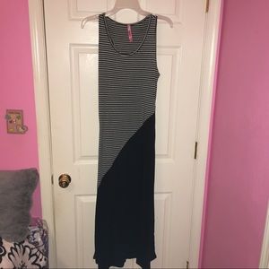 Grey and Black Maxi Dress