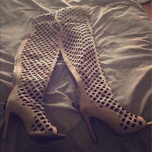Beige mesh stilettos from Windsor