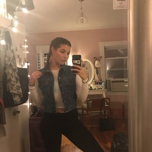 Vintage Calvin Klein cropped denim vest