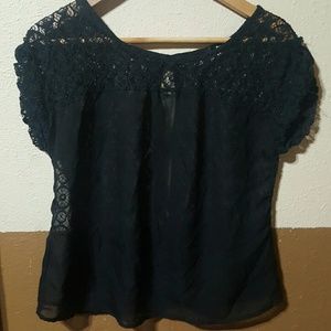 back sheer blouse