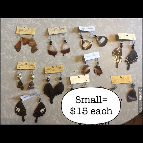 handmade Jewelry - Handmade real butterfly earrings