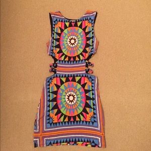 Mara Hoffman multi-color mini dress with cut outs
