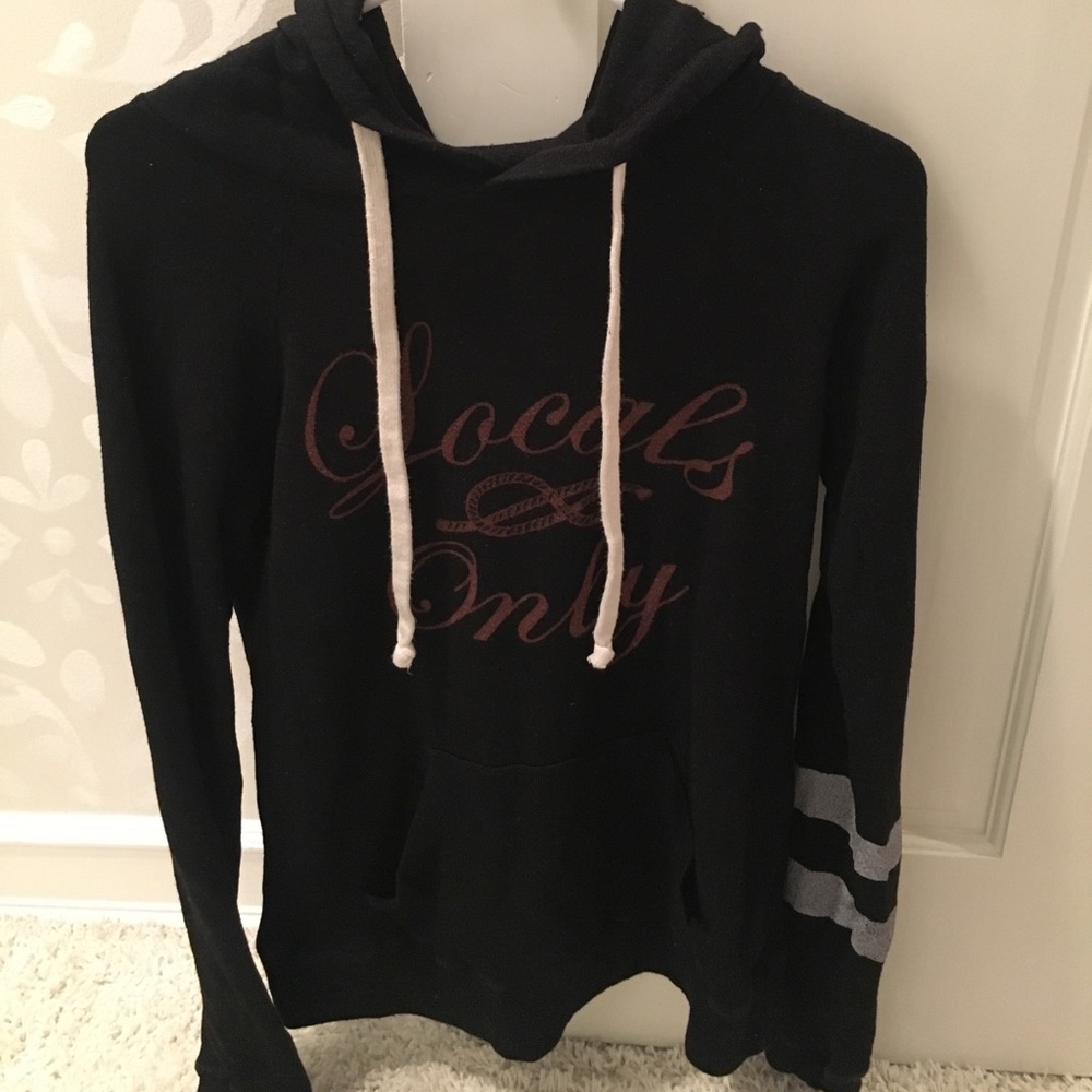 Sundry Locals Only Drawstring Pullover Sweatshirt