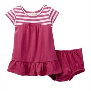 Stripe Ruffle Dress with Bloomer Set