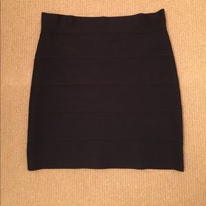 BCBG MAXAZRIA black bandage skirt