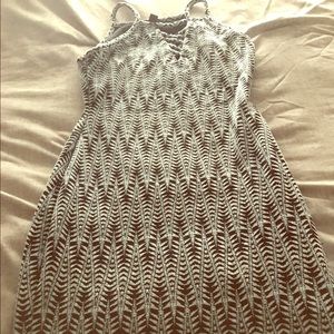 Black and white spaghetti strap dress
