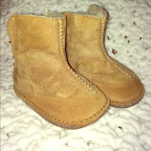 UGG Baby Booties Genuine Sheepskin Camel Color