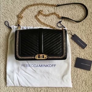 NEW Rebecca Minkoff Love Crossbody With Chain