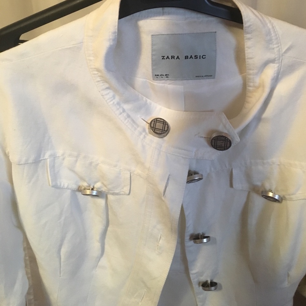 Zara basic linen blazer