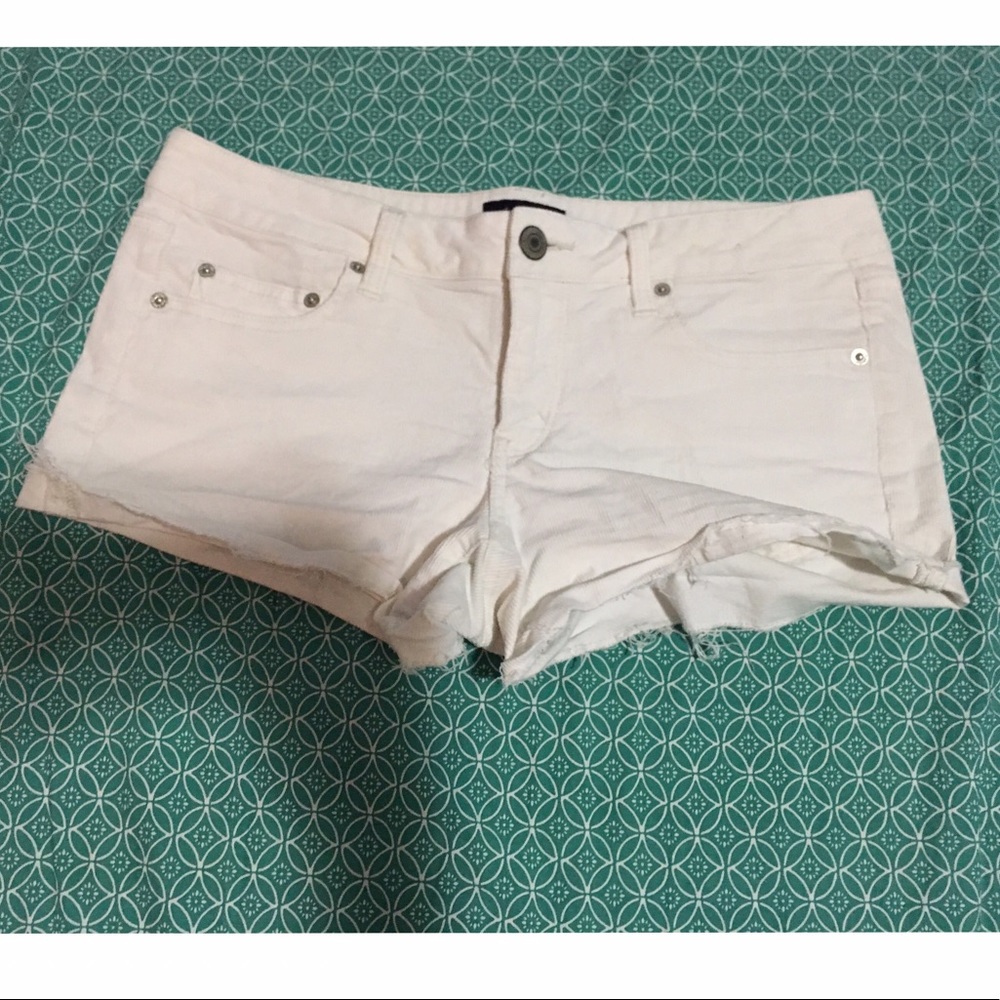 American Eagle White corduroy shorts