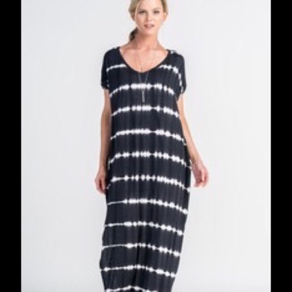 Oversized slit pockets long maxi dress sold - Picture 5 of 7