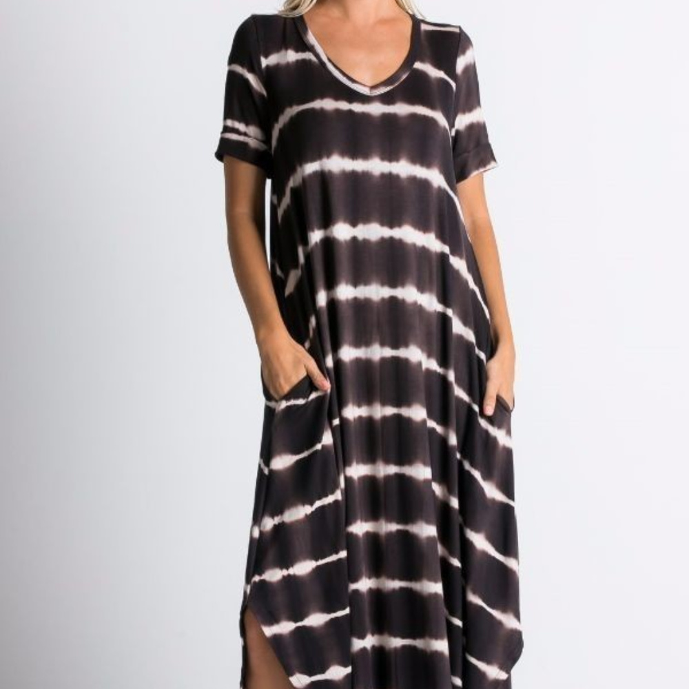 Oversized slit pockets long maxi dress sold - Picture 7 of 7