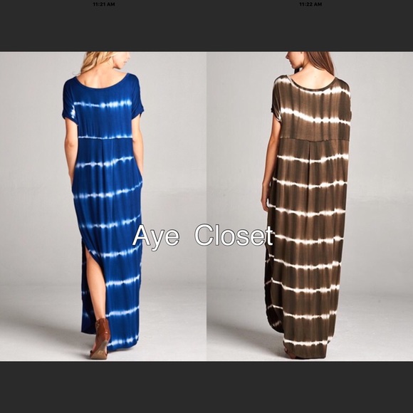 Oversized slit pockets long maxi dress sold - Picture 3 of 7