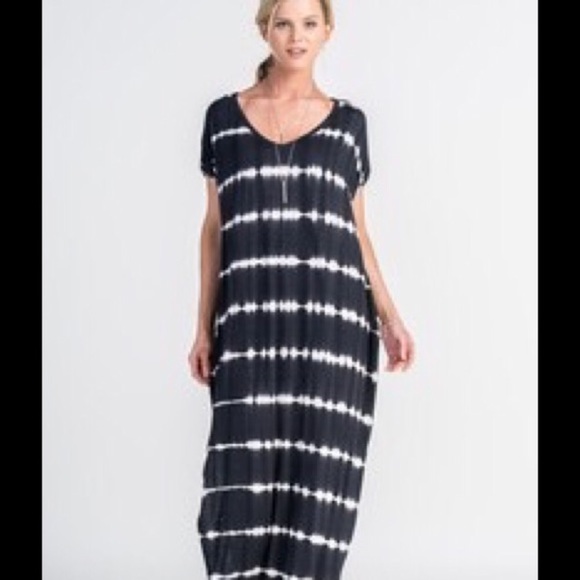 Oversized slit pockets long maxi dress sold - Picture 5 of 7