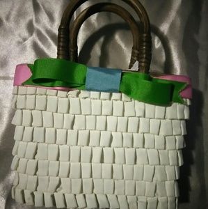 Gretchen Scott Ribboned Wicker Purse