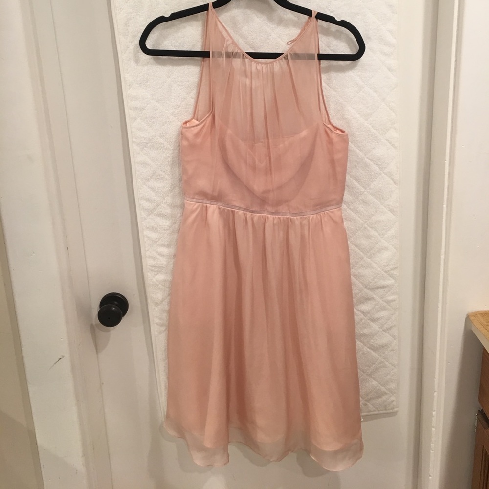 Blush colored bridesmaid dress