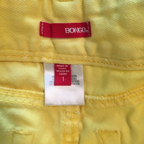 🆑 Bongo Yellow Distressed Cut Off Shorts - Picture 5 of 7