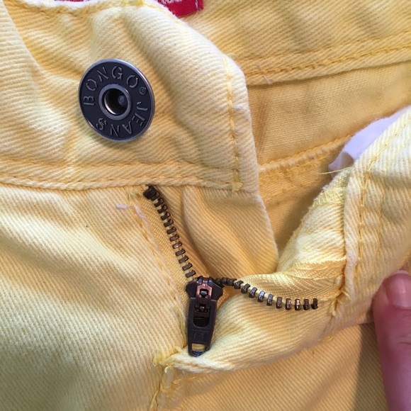 🆑 Bongo Yellow Distressed Cut Off Shorts - Picture 7 of 7