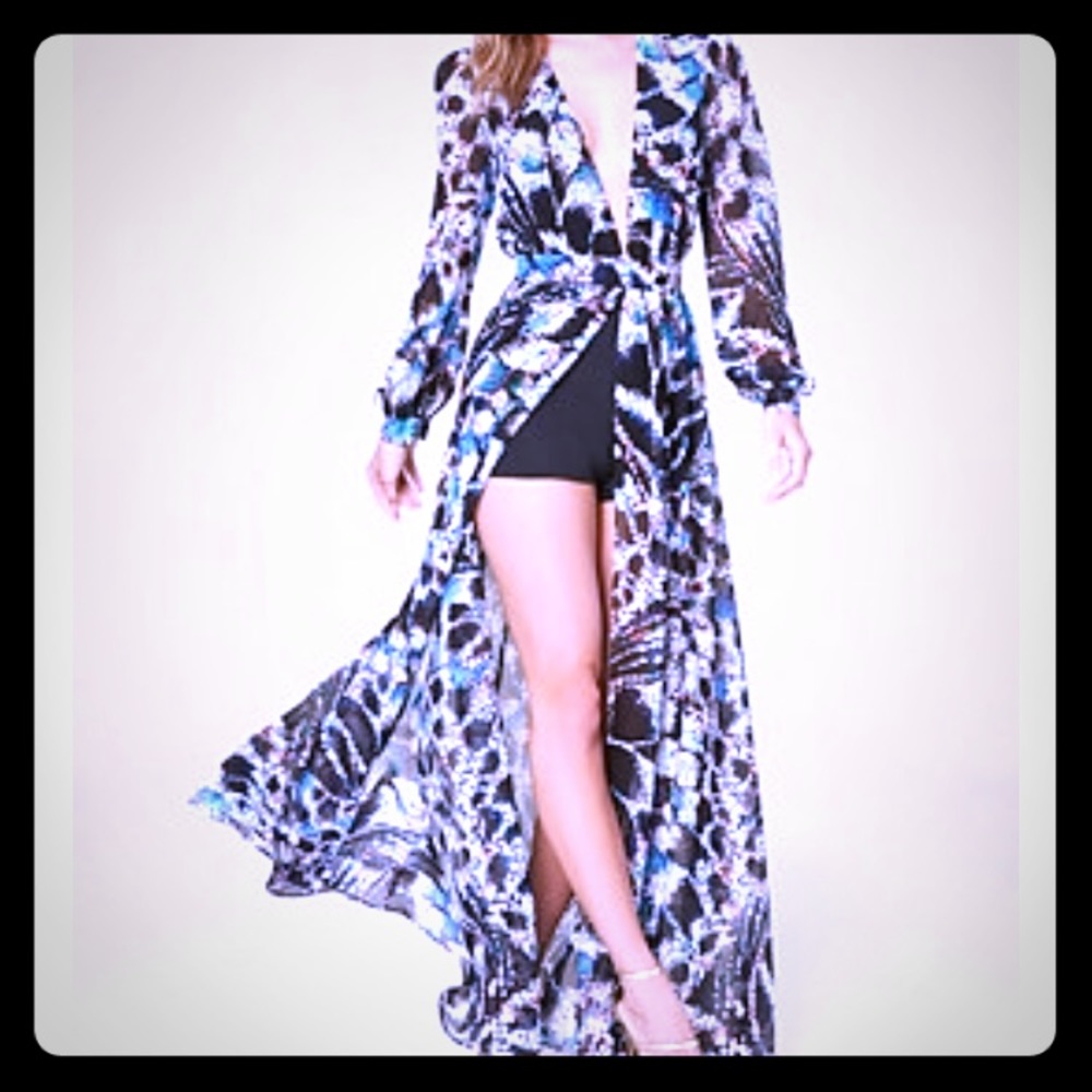 Bebe flowing chiffon dress with shorts