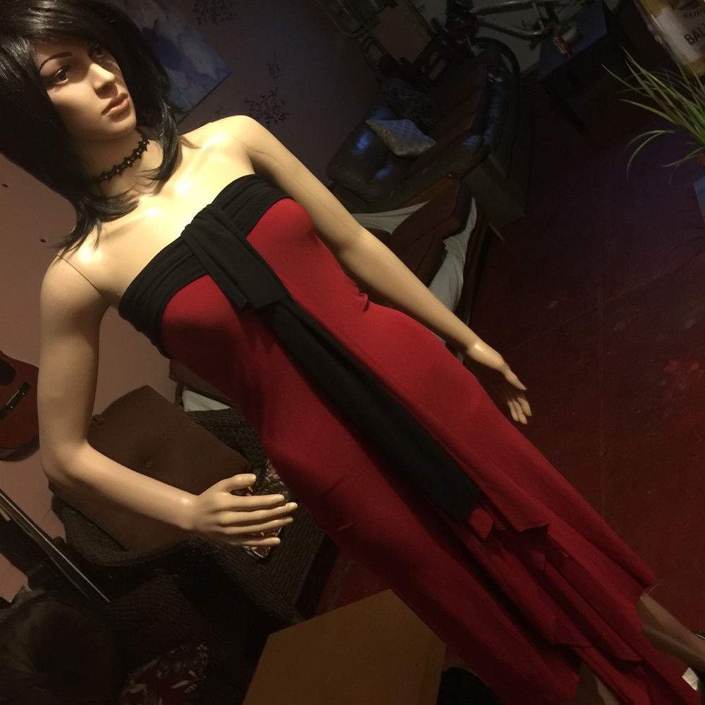 Red & Black Prom Dress