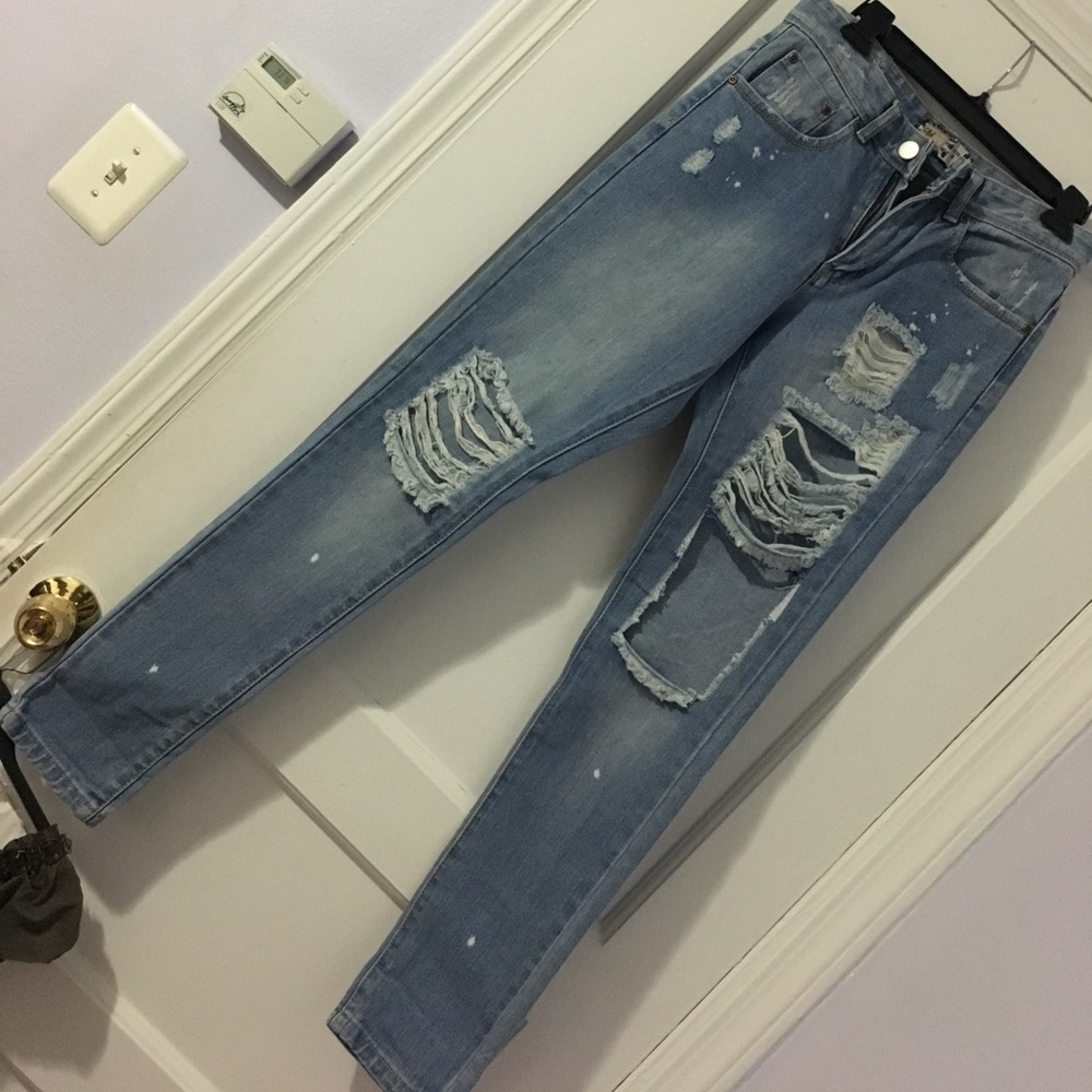 New Distressed Boyfriend Jeans
