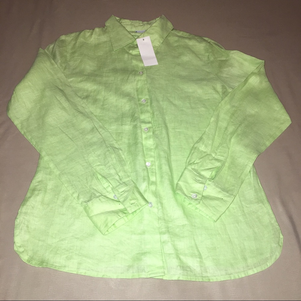 Gap Lime Green Button Up Shirt New with Tag