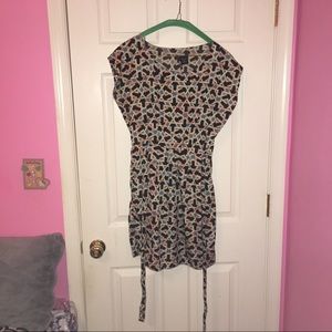 Multi-Color Print Dress with Pockets