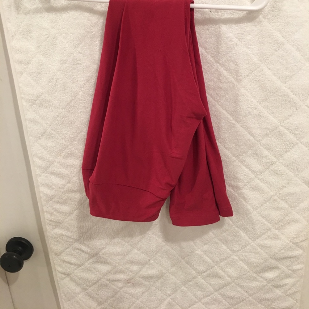 LuLaRoe o/s leggings reddish pinkish color