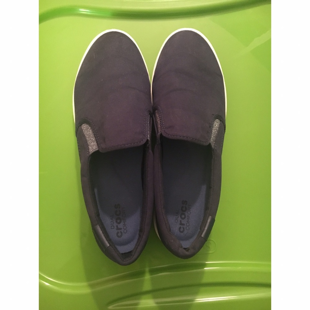 Navy Crocs Loafers