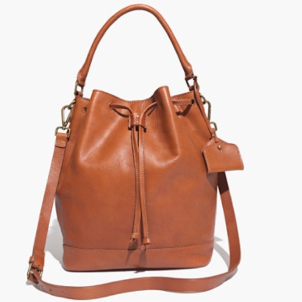 Madewell Lafayette Tan Bucket Bag