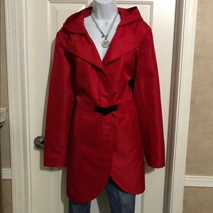 Ruby Red Raincoat